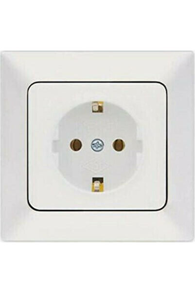 Other Μονή Χωνευτή Πρίζα Ρεύματος Λευκή YW-2506