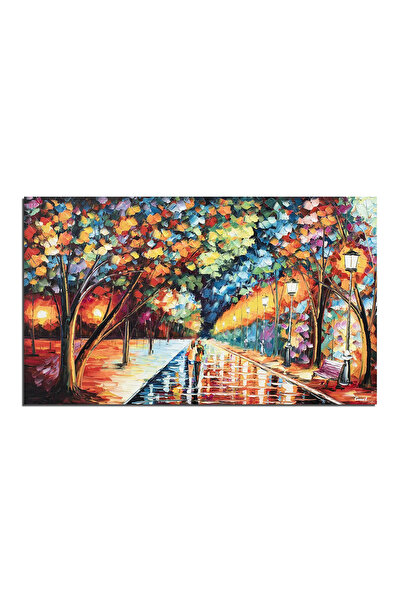 artnova Ръчно рисувана картина на влюбени, Заповядат заедно завинаги, 100x60с...