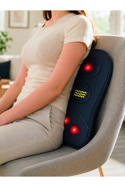 Epilons Heated Vibrating Waist Massage Pillow for Home Office and Car