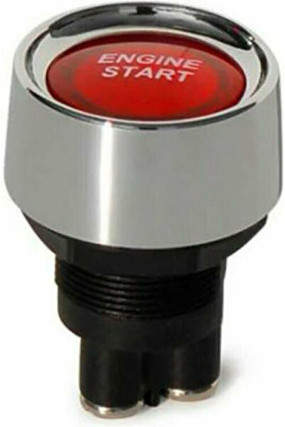OEM W1019 Κουμπί Εκκίνησης Αυτοκινήτου 12V-24V Γενικής Χρήσης Ασημί
