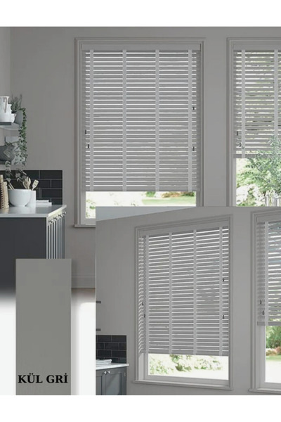 Y&S YS PERDE TASARIM Wooden Blinds Premium Doğal Ahşap Jaluzi Perde 50mm, Alü...