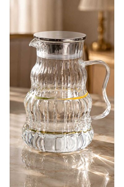 Maloria 3 Katlı Çizgili Desenli Sürahi, Yağlık | 1600ml