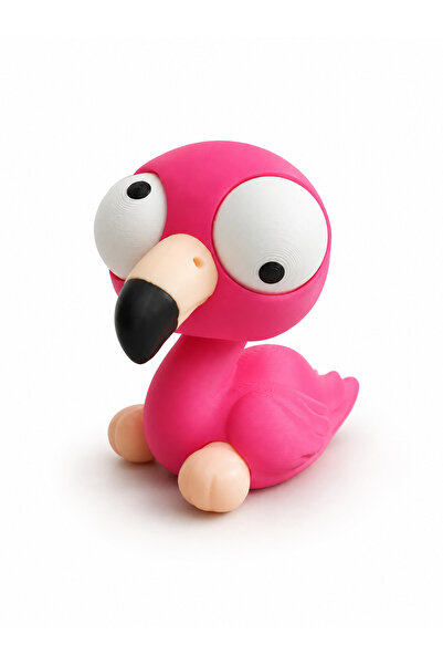 Yapı3D Sevimli Flamingo Dekoratif Figür Hareketli Göz Tasarımlı Masa Üstü Süs...