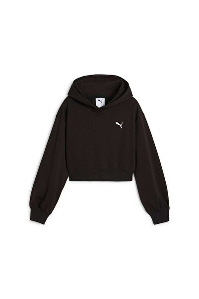 Puma WARDROBE ESS سويت شيرت قصير بقلنسوة للشباب
