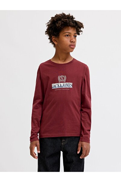 Jack & Jones Junior Μακρυμάνικο μπλουζάκι με λογότυπο για αγόρια