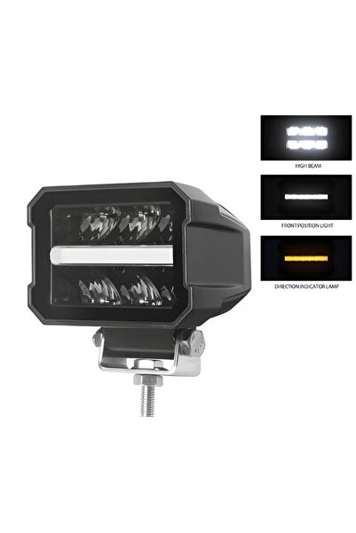 Flexzon Προβολέας LED 10-30 Βολτ Υψηλής Ισχύος Λευκό DRL Πορτοκαλί / Λευκό IP...