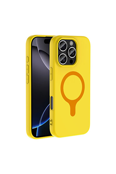 zore iPhone 16 Pro Max Kılıf Pastel Renkli MagSafe Kamera Yükseltili Silikon ERN