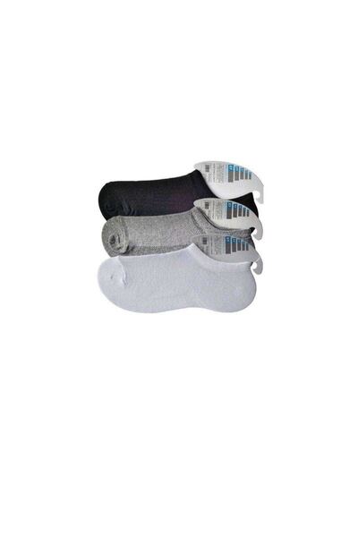 Mestore Black Gray and White Men's Invisible Socks 3 Pairs