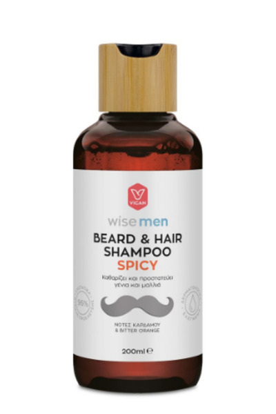 Wise Men | Beard &amp; Hair Shampoo Spicy | Σαμπουάν για τα Μαλλιά &amp; τη Γ...