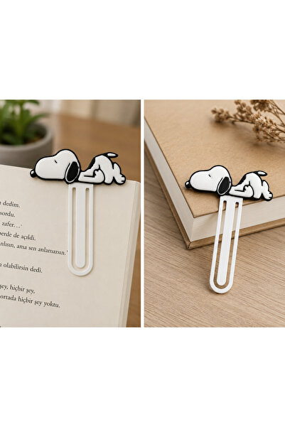 Genel Markalar Snoopy Kitap Ayracı Siyah Beyaz 1. Kalite Malzeme