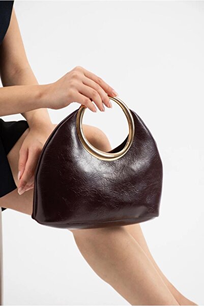 Nura Collection Milano Icon Gold Metal Handle Women's Hand and Shoulder Bag B...