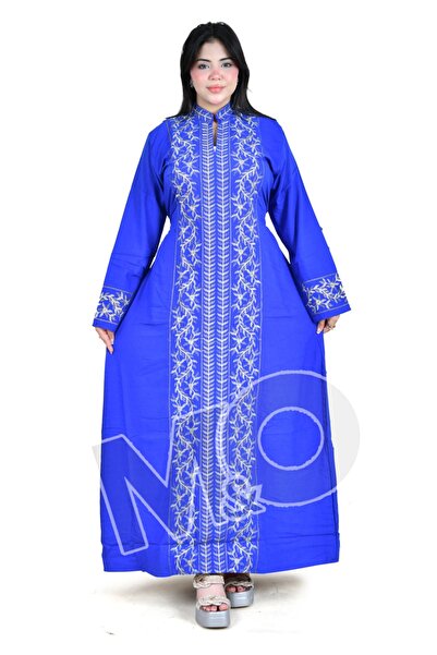 M&O 2 Linen Jalabiya with High Quality Thread Embroidery from the Top of the ...
