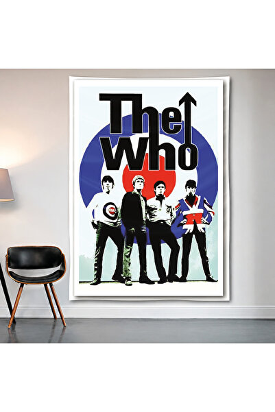 Geek Cultcha The Who Wall Covering Wall Tapestry First Quality Satin Fabric P...