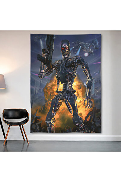 Geek Cultcha Terminator T-800 Wall Covering Wall Tapestry First Quality Satin...