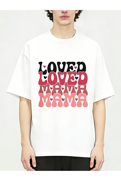212ZTD Loved Mama Valentine's Day Gift Spring Summer Pure Cotton Tees Funny U...