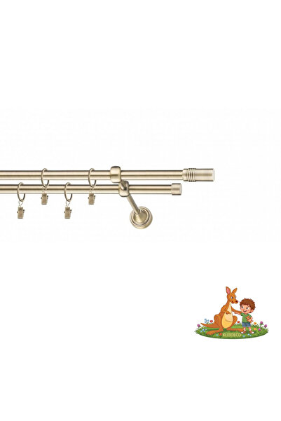 KLEIDECO Galerie dubla perdea AMERIKA, Metal, Diametru 16 mm, Capete BOSTON, ...
