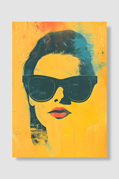 Luna Marissa Poster pentru femei, retro, cu ochelari, portret feminin, fundal...