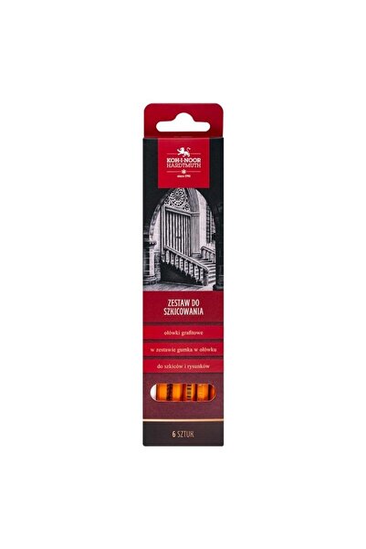 OEM Set creioane grafit Koh-I-Noor, pentru schitare si desen, HB–8B, cu radie...