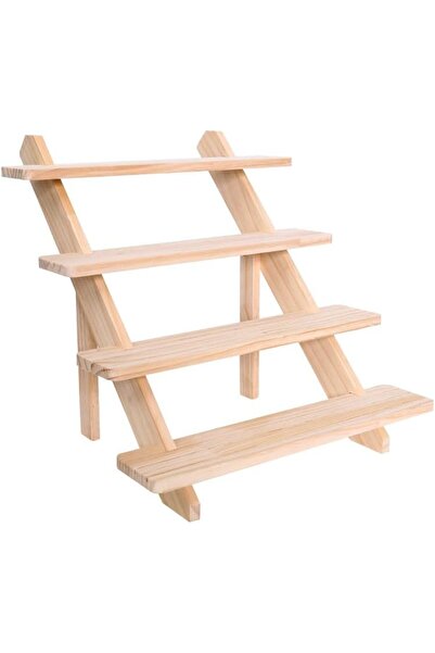 Arabest 4-Tier Wooden Cupcake Display Stand,Rustic,Tool-Free Assembly,for Des...