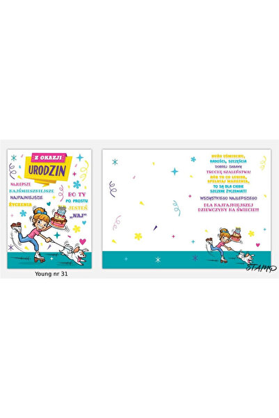 STAMP Felicitare aniversara/card aniversar Young B6 (nr.31), cu plic inclus, ...