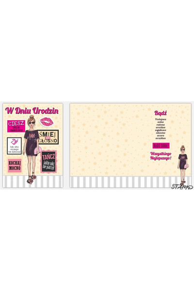 STAMP Carnet de felicitare Bueno B6 cu plic, model nr. 04 (178×129 mm)