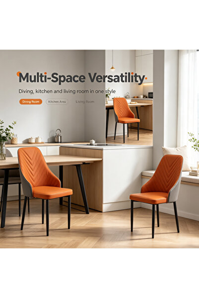 HayaBazaar Modern Dining Chair,High Back with Soft Seat,for Kitchen, Dining R...