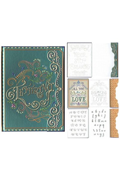 BONCAHIER Agenda Lettering 2, coperta tare si gravata, pagini punctate si pen...