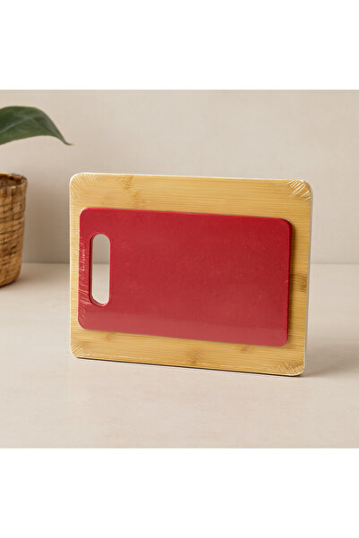 magicool Bamboo and Plastic Cutting Board Set of 2 (22X28 & 15X25 cm)