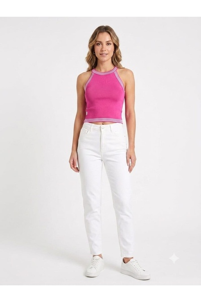 onno style women Sleeveless Strappy Halter Neck Tricot Women's Blouse