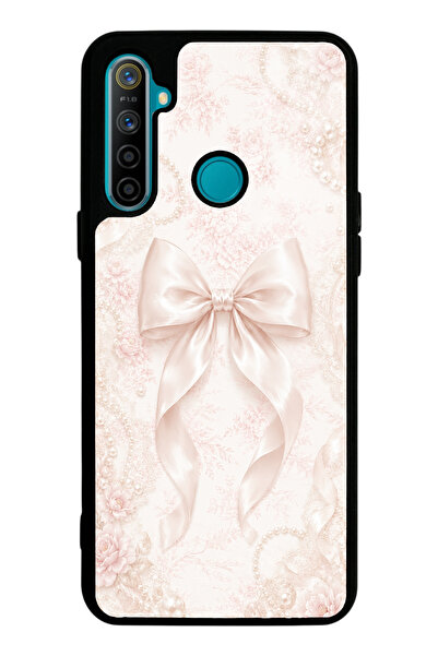 Spoyi Realme 5i Blush Pearl Bow Tasarımlı Glossy Telefon Kılıfı