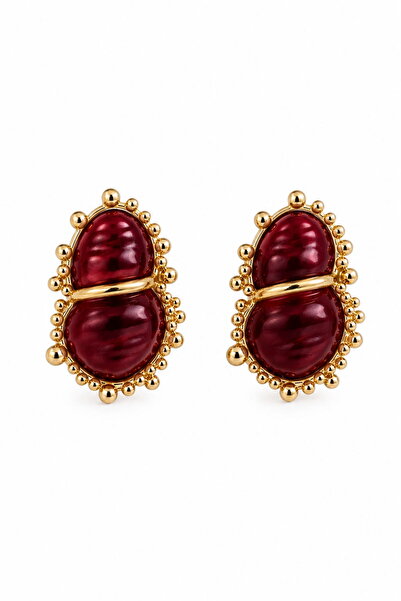 DEMOKAN Women's Earrings Pearlescent Cocoon Model Non-Tarnish Earrings
