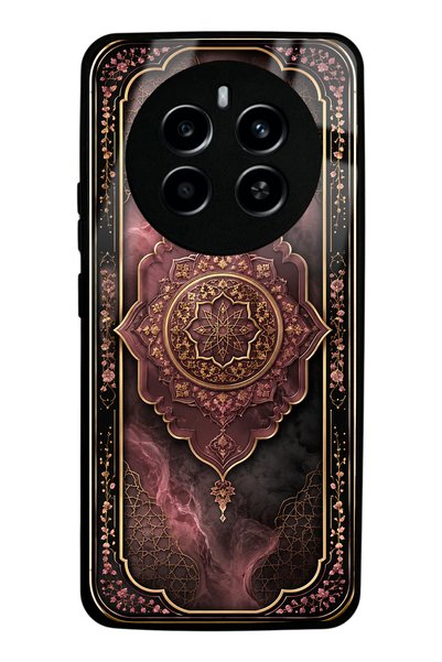 Spoyi Realme 12 Rosewood Ottoman Medallion Design Glossy Phone Case