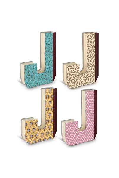 İF Alphabooks Caiet cu litera „J” – caiet elegant 195x148 mm, hârtie 120 g/m²