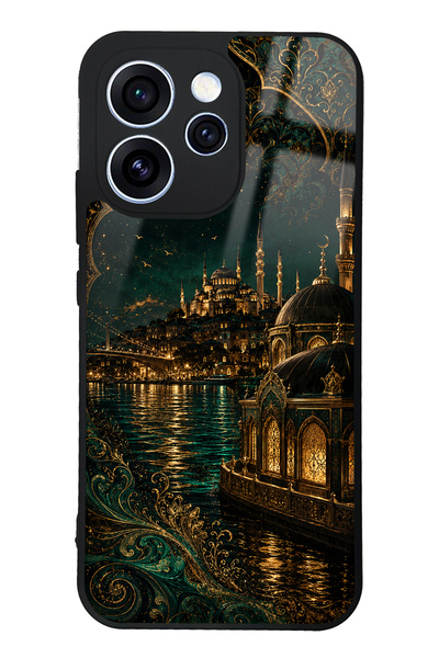Spoyi Oppo Reno 15 Pro Emerald Bosphorus Palace Tasarımlı Glossy Telefon Kılıfı