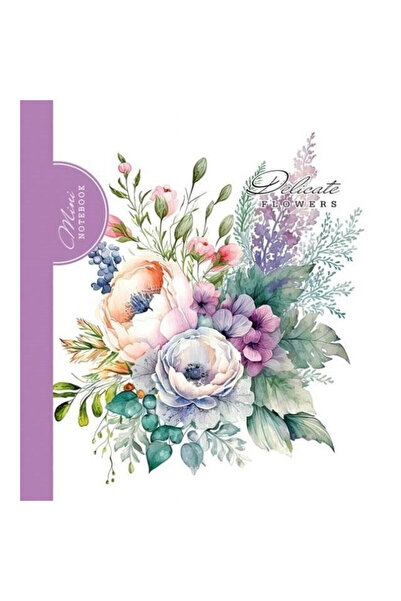Fresh Caiet decorativ 100x100 mm, 48 de pagini, grilă "Buchet violet"
