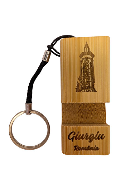Danube souvenirs Suport telefon din lemn gravat personalizat – Giurgiu, Turnu...