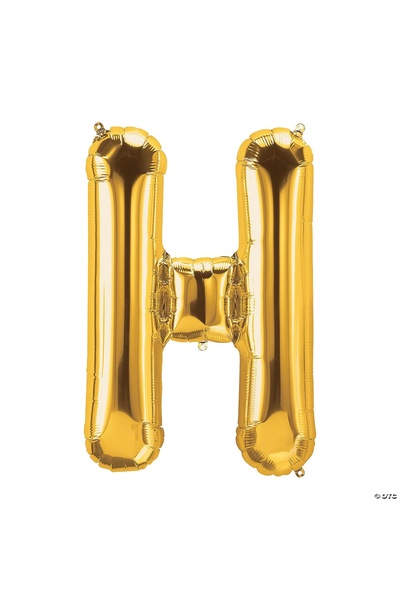 Baloane Vesele Balon Folie Litera H Gold 40 cm LTR6-H