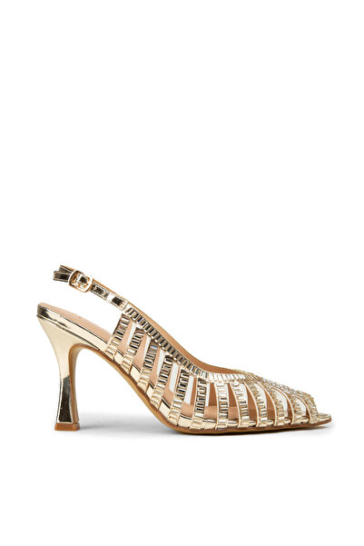 Deery Kadın Altın Rengi Slingback Abiye Ayakkabı
