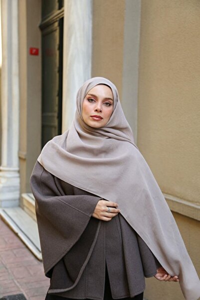 ENRİCO FERRİ Jacquard Ethnic Pattern Vellure Shawl - Stone Color