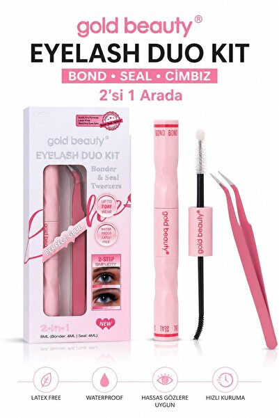 Gold Beauty Bond & Seal Takma Kirpik Yapıştırıcı ve Sabitleyici Kirpik Cımbız...