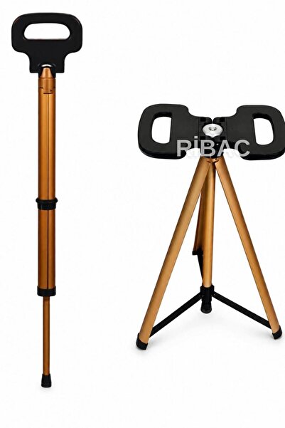 ribac Katlanabilir Oturaklı Baston Tabure Taşınabilir Baston Sandalye