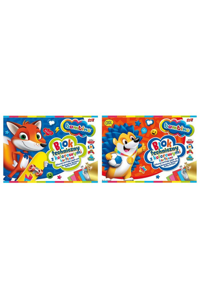 OEM BAMBINO Bloc tehnic A3 10 coli colorate 170 g/m² (10 buc)