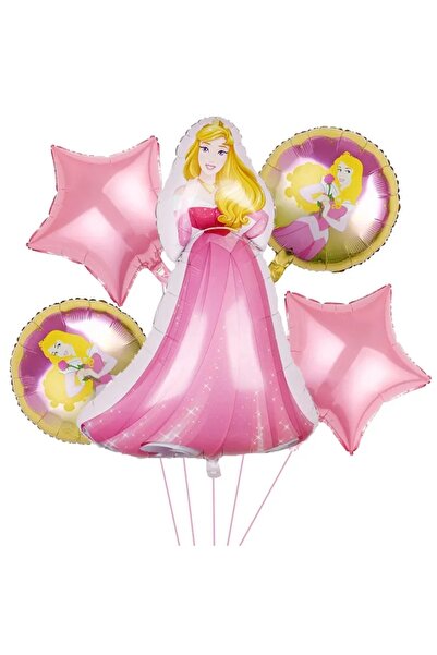 Baloane Vesele Set 5 Baloane Folie Printesa Aurora - Decor Aniversar SET321