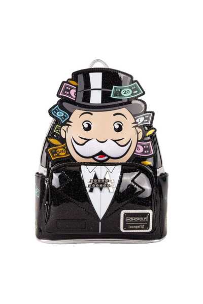 Loungefly Mini rucsac Monopoly Pennybags, Loungefly, 23x12x27 cm, multicolor