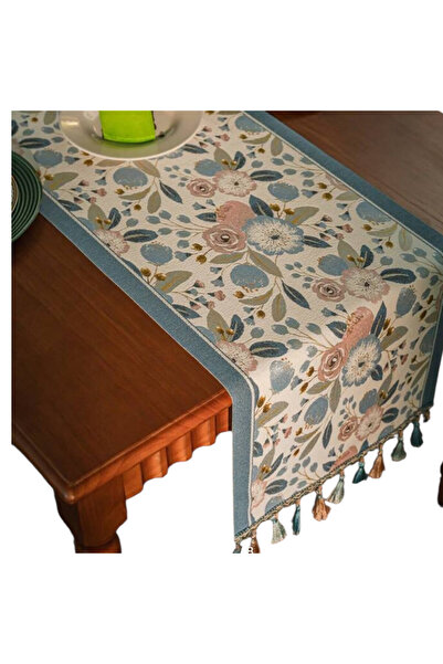OEM Napron pentru masa, cu ciucuri, 35x180cm