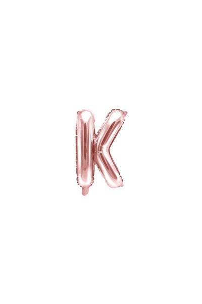 Baloane Vesele Balon Folie Litera K Rose Gold 40 cm LTR1-K