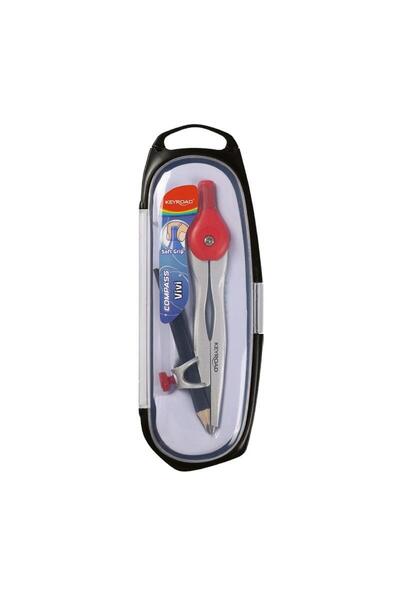 KEYROAD Compas Vivi metalic, cu creion si etui ergonomic, multicolor, 1 buc