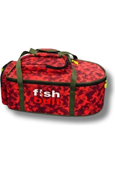 Oslo Fish Bull Kırmızı Kamuflaj Sazan Yemleme Botu Taşıma Çantası