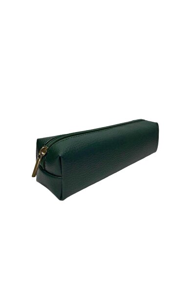 OEM Penar scolar dreptunghiular Bee-bee ecopiele verde sticla 0x8x23cm multic...