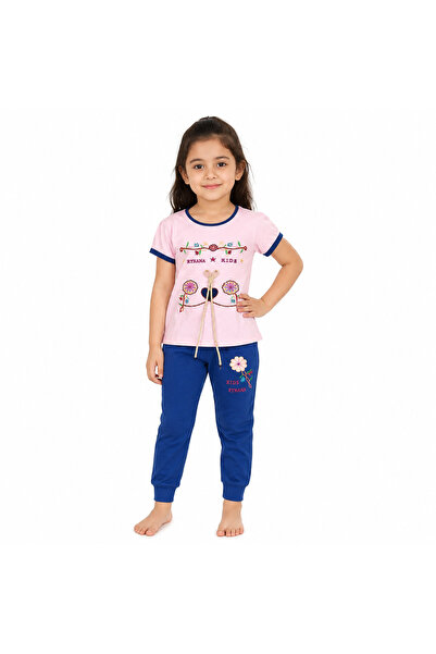 Generic Girls' Set 2 Pieces Shirt and Pant Floral Embroidery Set